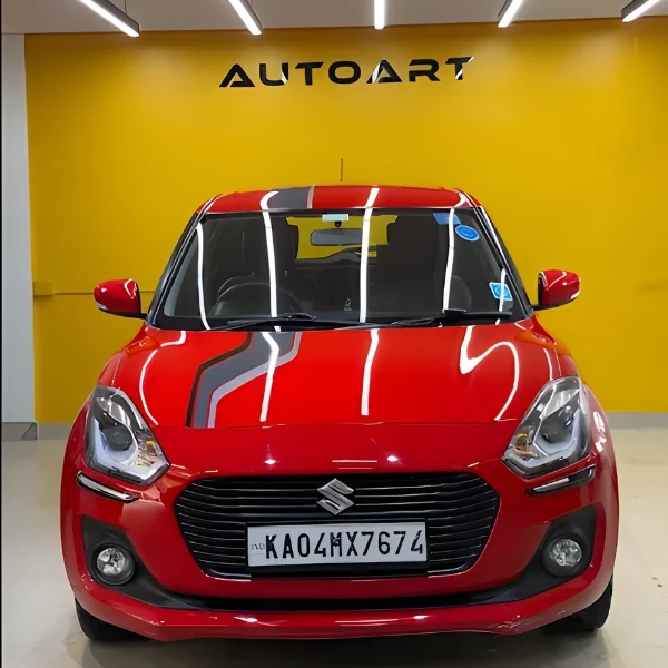 Ceramic coated red car