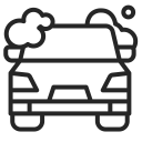 Mask group- 11 black and white car icon of a foam wash